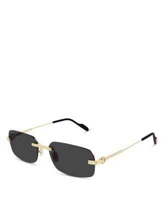 rimless cartier glasses on face|cartier rectangular rimless glasses.